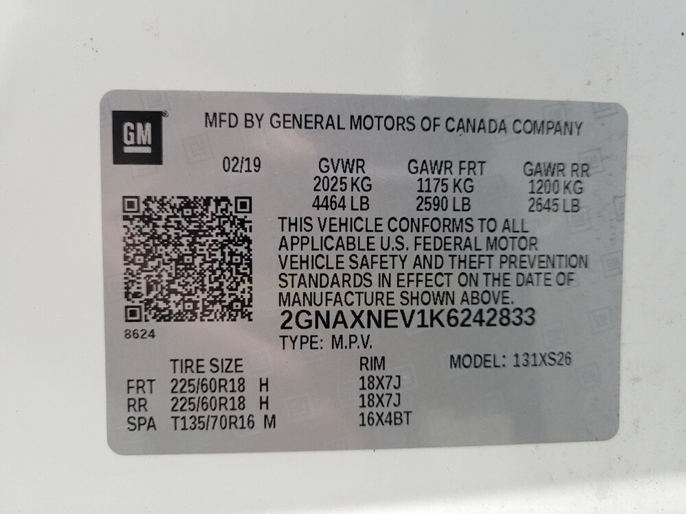 2019 Chevrolet Equinox in Eastpointe, MI 48021 - 18090216 33