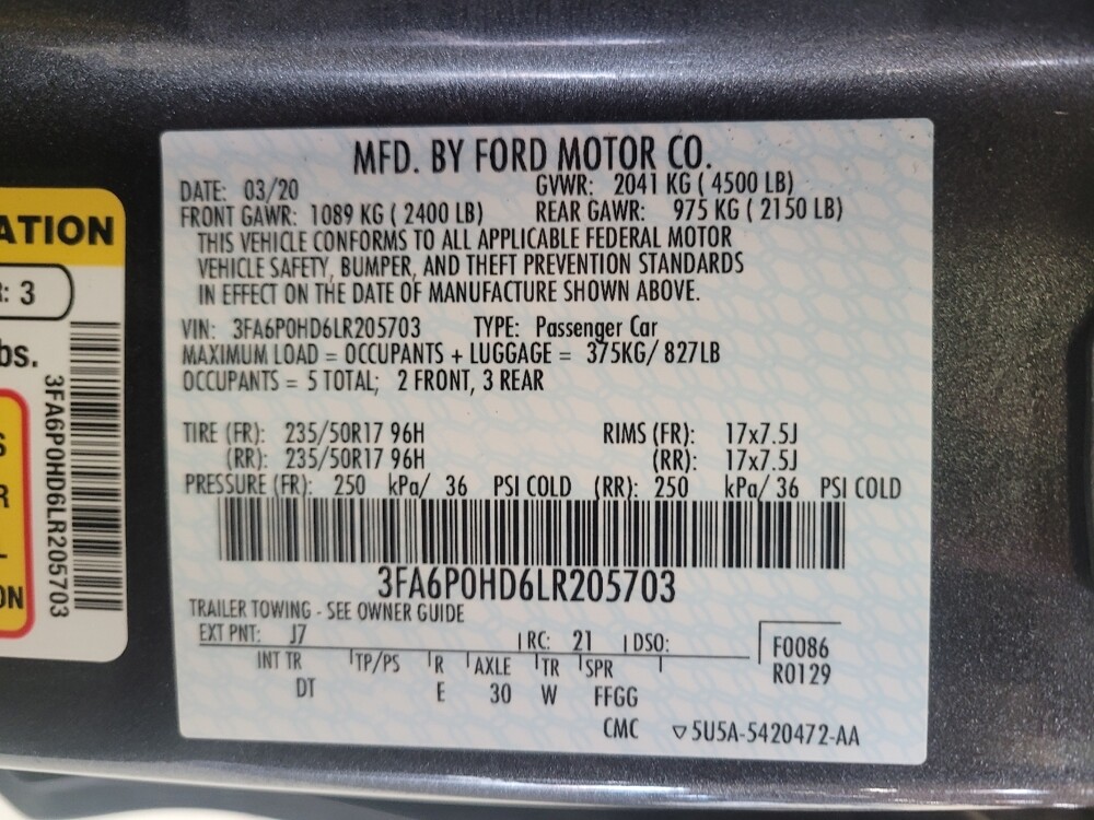 2020 Ford Fusion in Downey, CA 90241 - 18090386 33