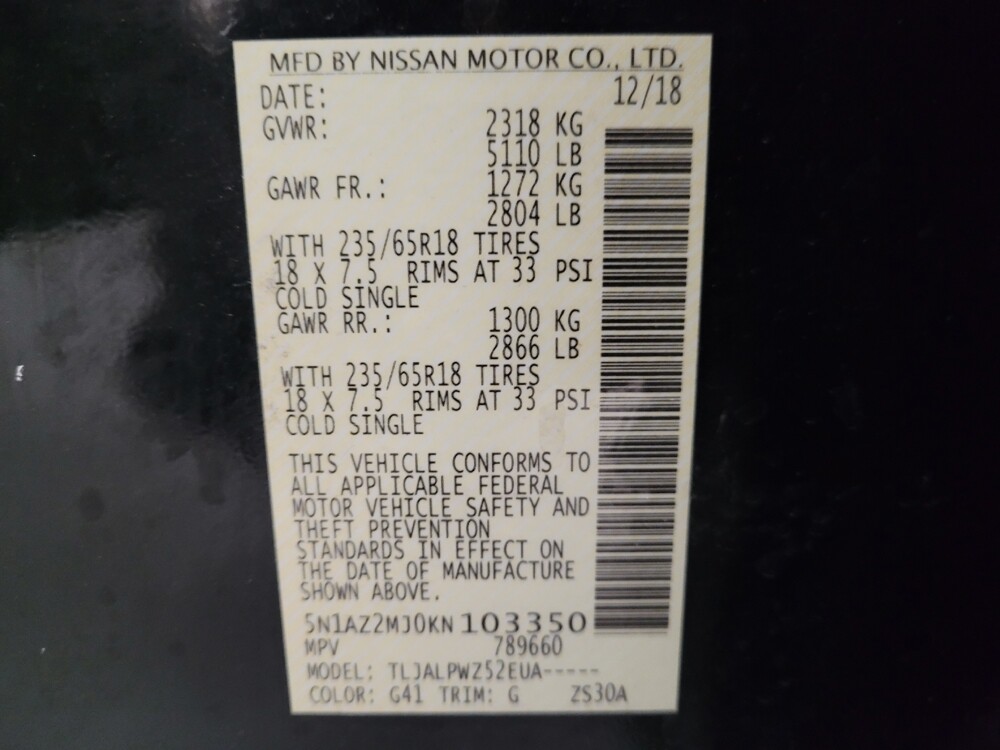 2019 Nissan Murano in Montclair, CA 91763 - 18090389 33