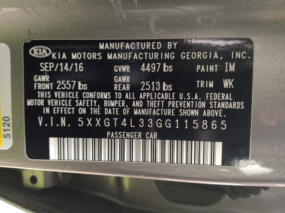 2016 Kia Optima in Union City, GA 30291 - 18090413 33