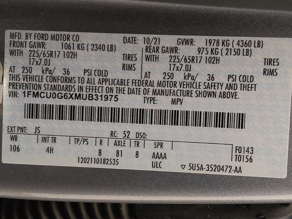 2021 Ford Escape in Houston, TX 77060 - 18090492 33