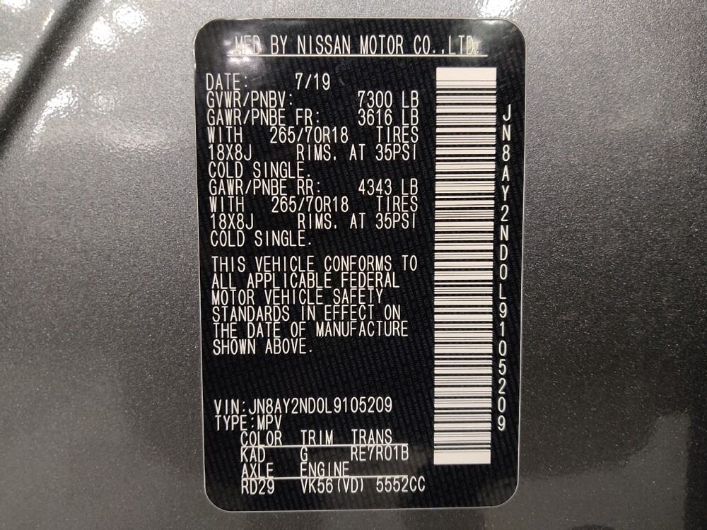 2020 Nissan Armada in Lakeland, FL 33815 - 18090502 33