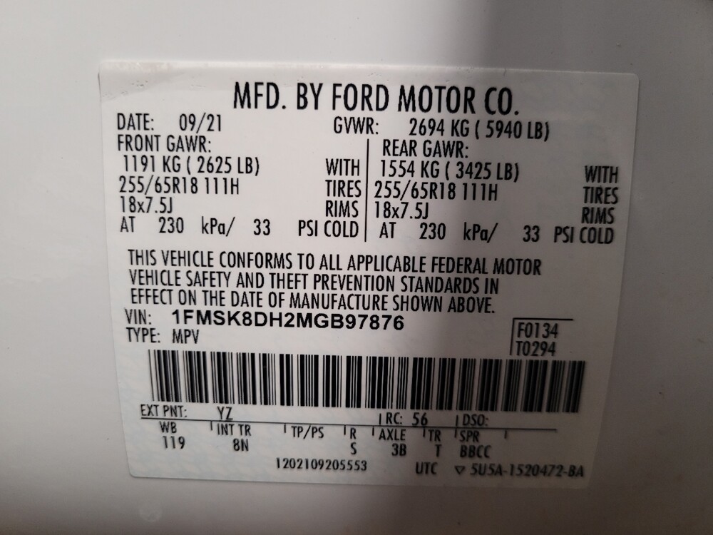 2021 Ford Explorer in Gainesville, FL 32609 - 18090546 33