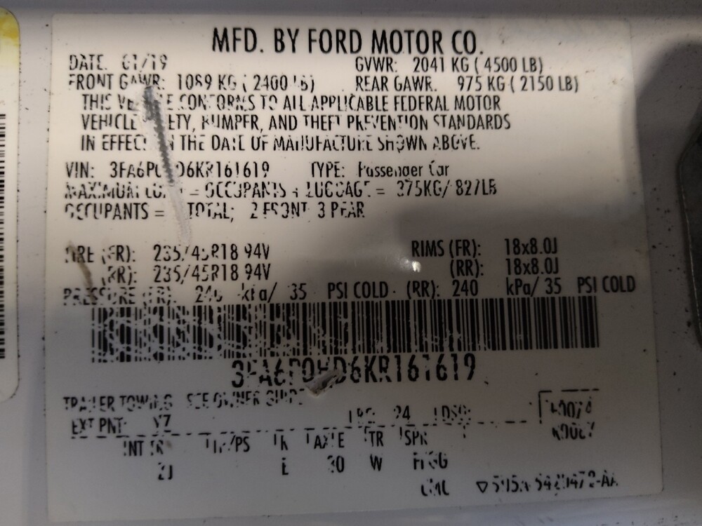 2019 Ford Fusion in Jacksonville, FL 32225 - 18090572 33