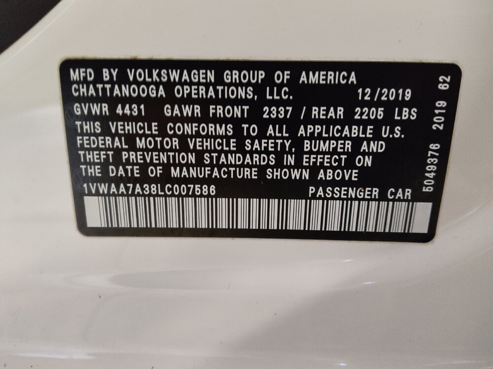 2020 Volkswagen Passat in Fayetteville, NC 28304 - 18090594 33