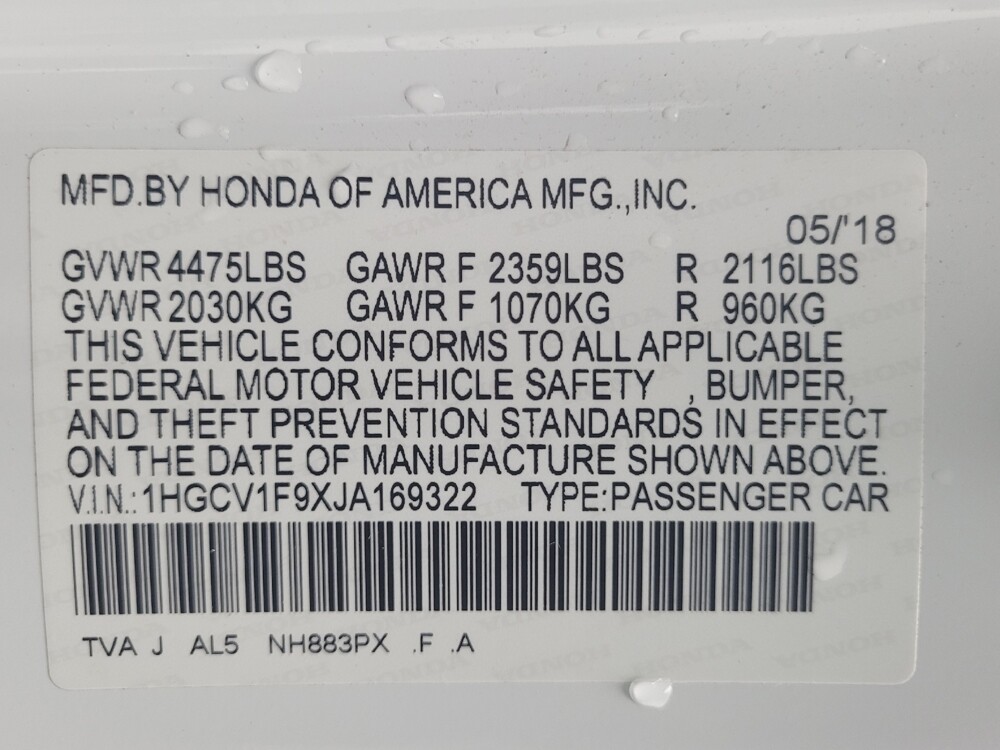 2018 Honda Accord in Memphis, TN 38115 - 18090609 33