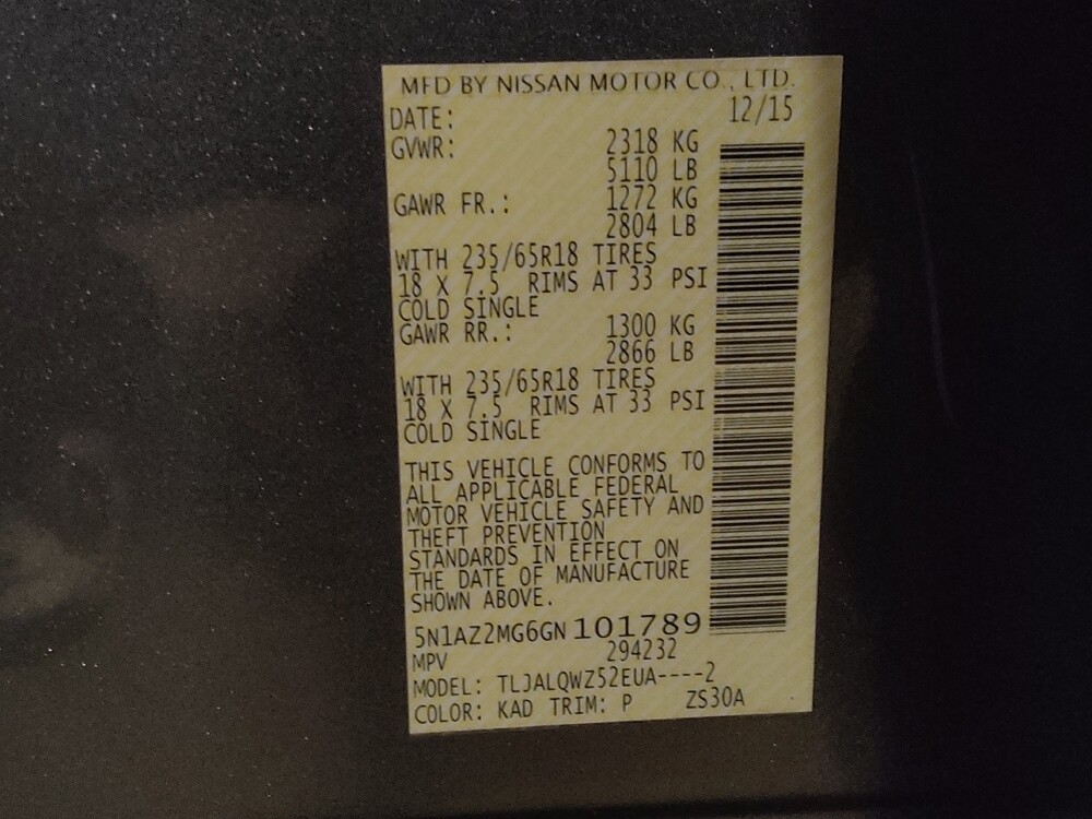 2016 Nissan Murano in Mobile, AL 36606 - 18090656 33