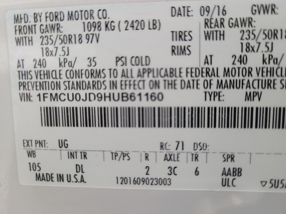 2017 Ford Escape in Las Vegas, NV 89104 - 18090685 33