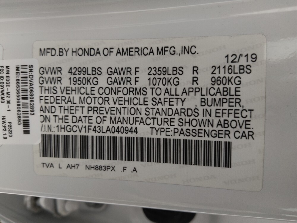 2020 Honda Accord in Springfield, MO 65807 - 18090687 33