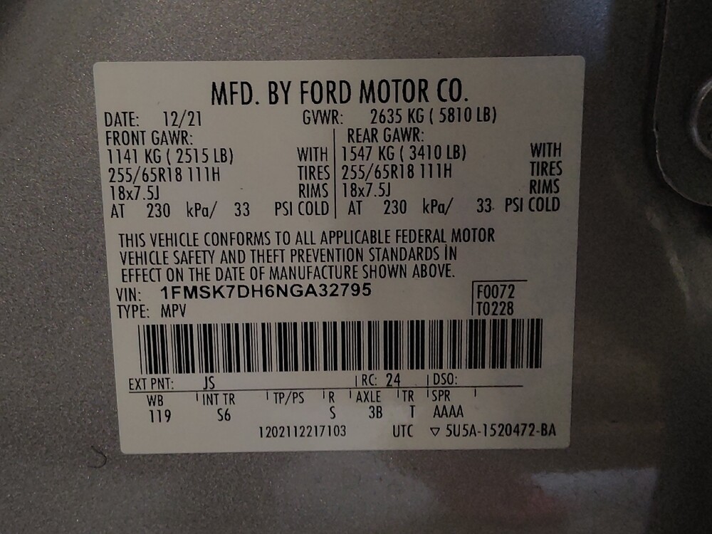 2022 Ford Explorer in Savannah, GA 31419 - 18090745 33