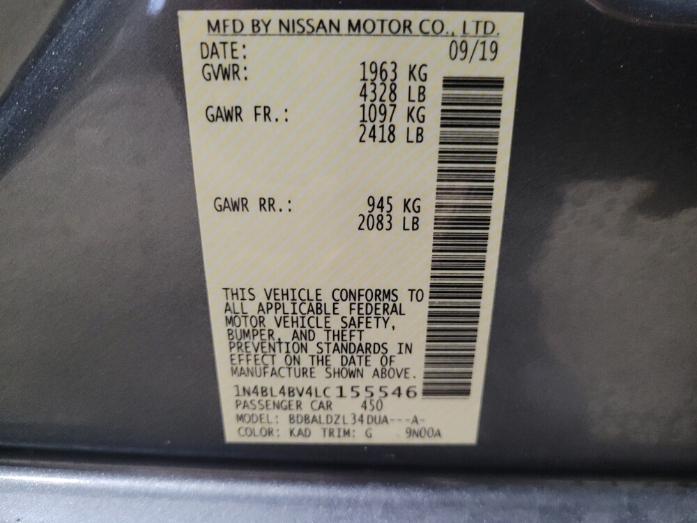 2020 Nissan Altima in Williamstown, NJ 8094 - 18090746 33