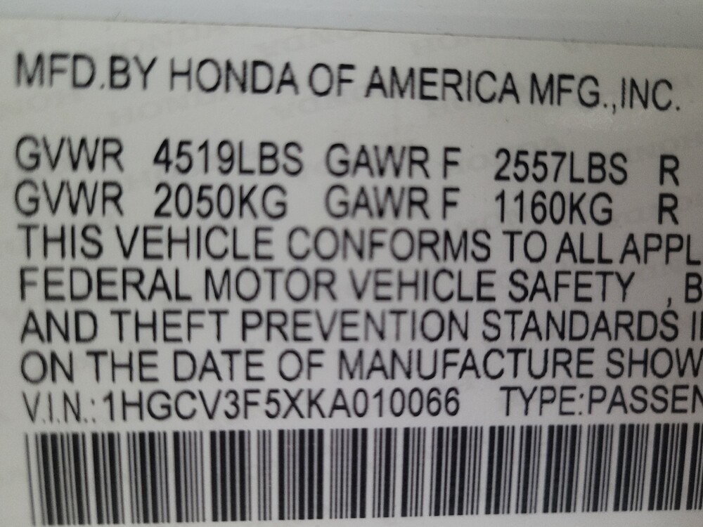 2019 Honda Accord in Pelham, AL 35124 - 18090748 33