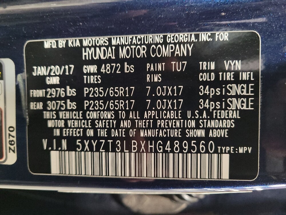 2017 Hyundai Santa Fe in Downey, CA 90241 - 18090793 33