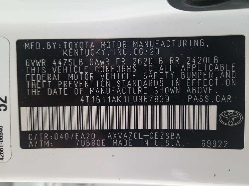 2020 Toyota Camry in Sacramento, CA 95821 - 18090795 33