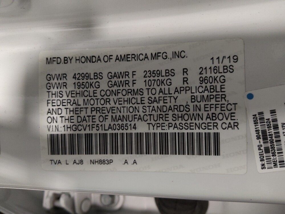 2020 Honda Accord in Glendale, AZ 85301 - 18090850 33