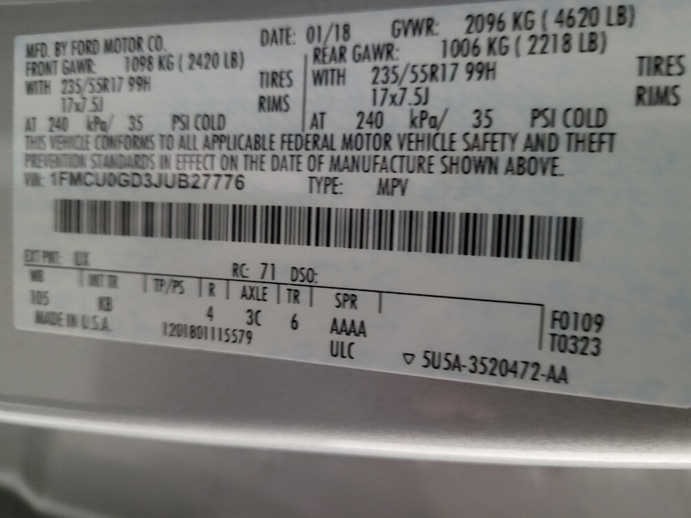 2018 Ford Escape in Riverside, CA 92504 - 18090858 33