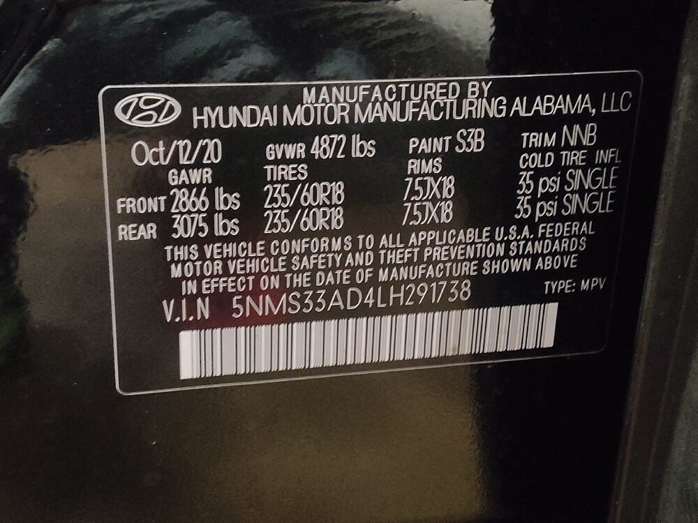 2020 Hyundai Santa Fe in Conway, SC 29526 - 18090873 33