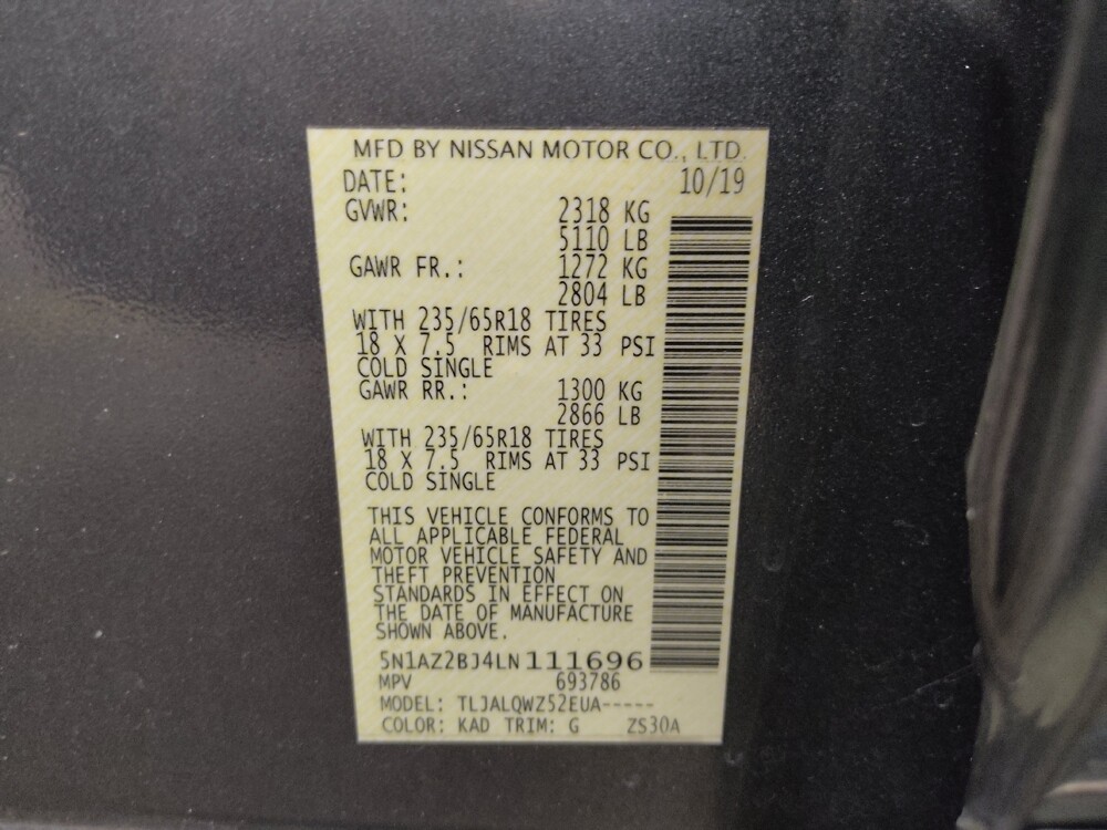 2020 Nissan Murano in Tallahassee, FL 32304 - 18090936 33