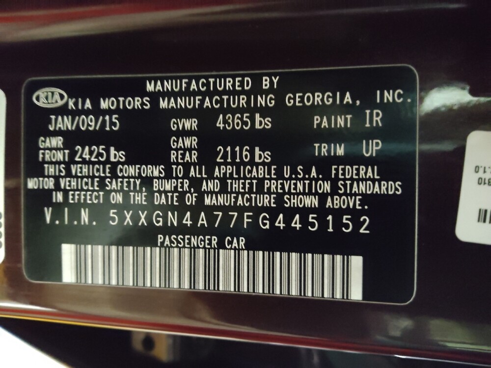 2015 Kia Optima in Pelham, AL 35124 - 18090943 33