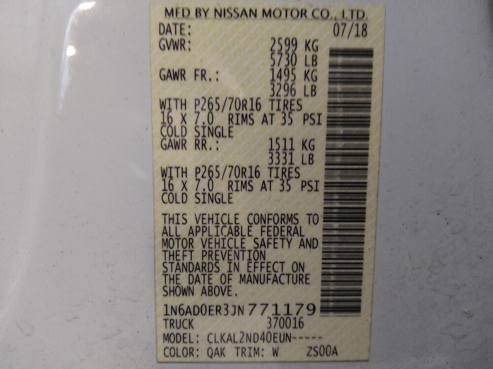 2018 Nissan Frontier in Tallahassee, FL 32304 - 18090947 33