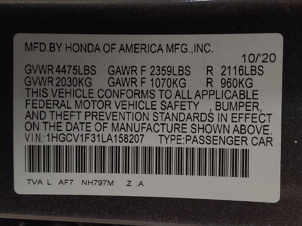 2020 Honda Accord in Mobile, AL 36606 - 18090974 33