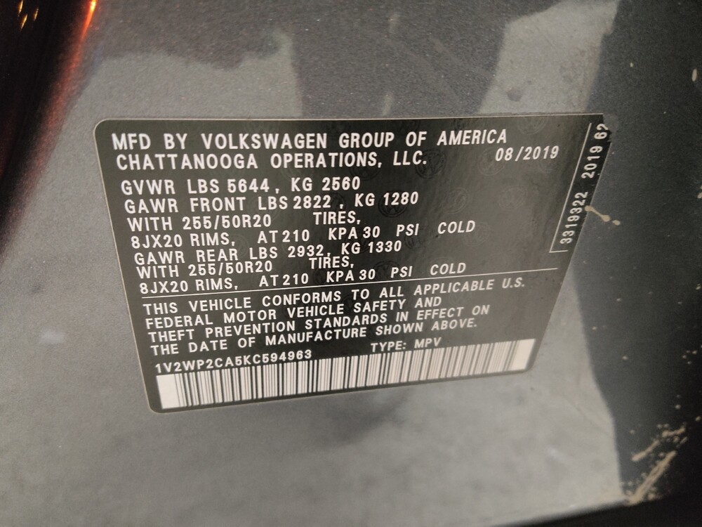 2019 Volkswagen Atlas in Pelham, AL 35124 - 18090986 33
