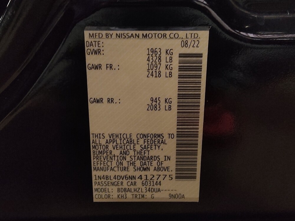 2022 Nissan Altima in Augusta, GA 30907 - 18091014 33