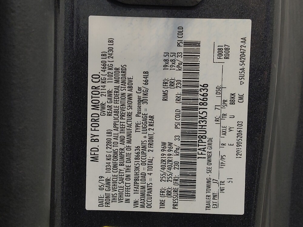 2019 Ford Mustang in Fairfield, OH 45014 - 18091018 33