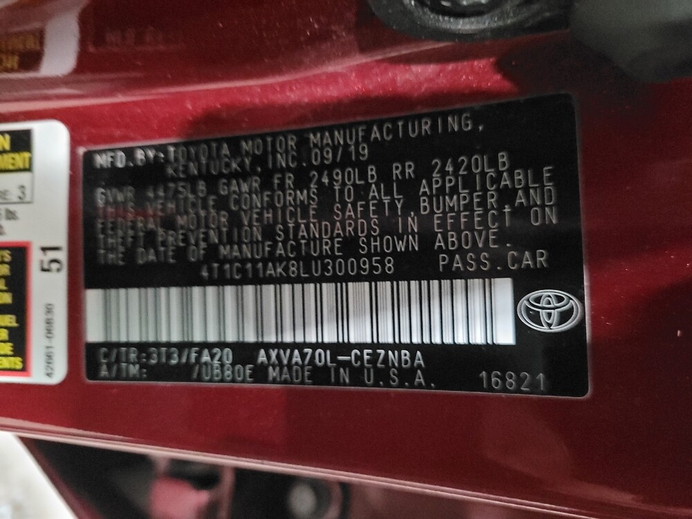 2020 Toyota Camry in Williamstown, NJ 8094 - 18091037 33