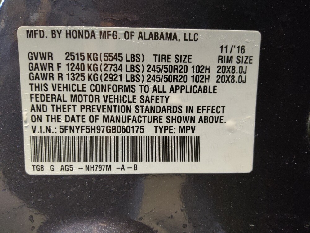 2016 Honda Pilot in Glendale, AZ 85301 - 18091107 33