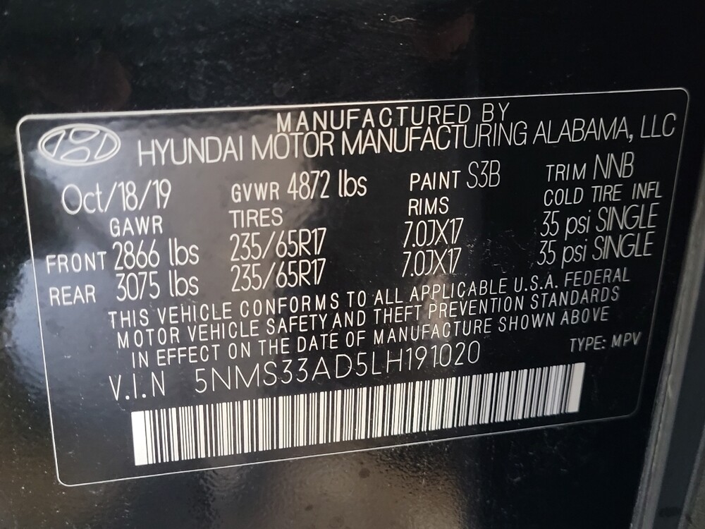 2020 Hyundai Santa Fe in Jacksonville, FL 32210 - 18091161 33