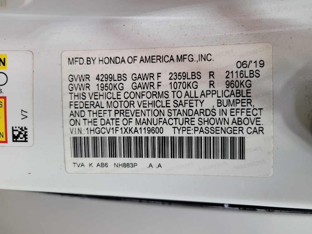2019 Honda Accord in Miamisburg, OH 45342 - 18091218 33
