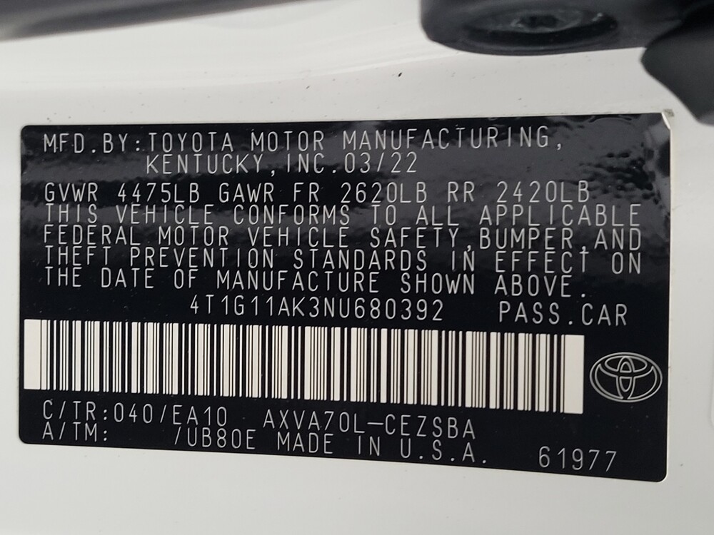 2022 Toyota Camry in Conway, SC 29526 - 18091308 33