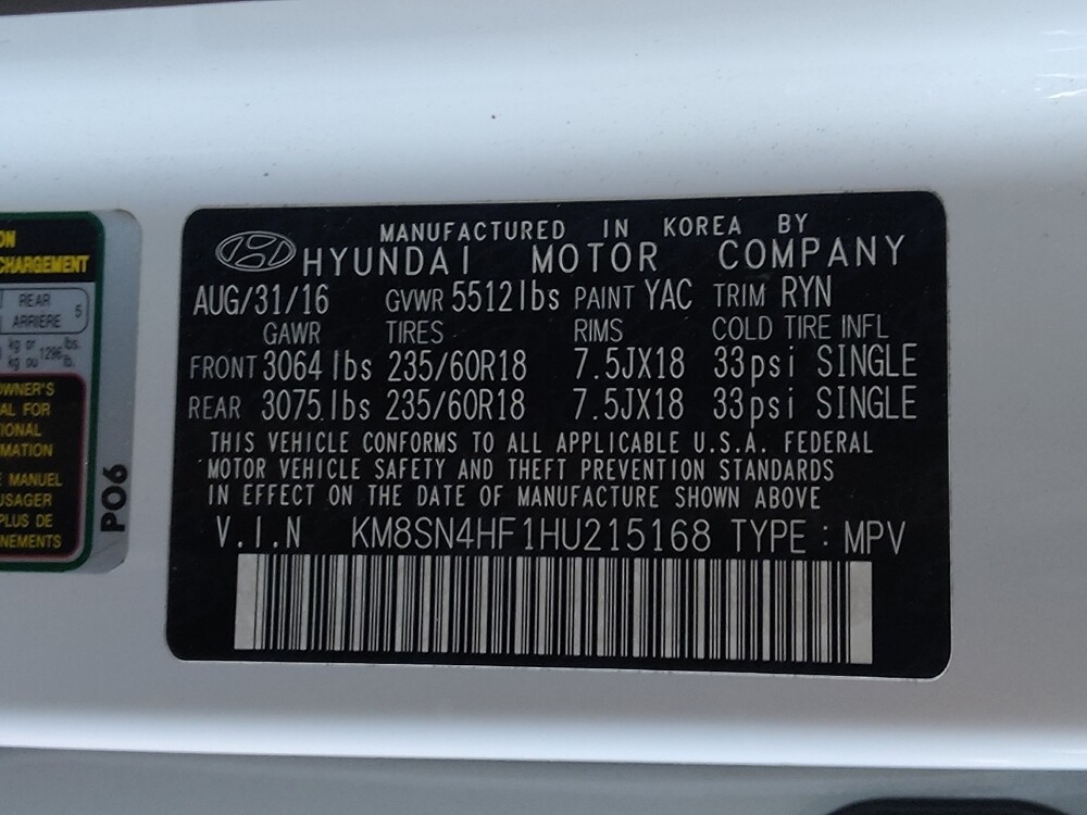 2017 Hyundai Santa Fe in West Palm Beach, FL 33409 - 18091353 33