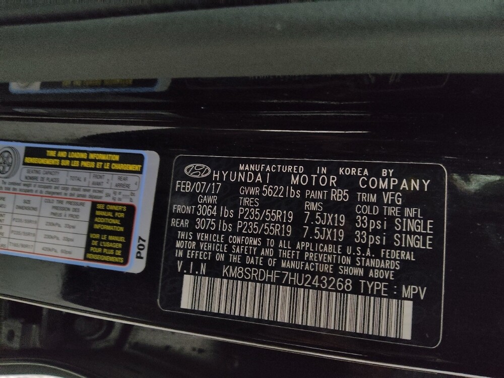 2017 Hyundai Santa Fe in Midlothian, IL 60445 - 18091362 33