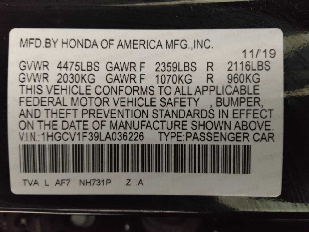 2020 Honda Accord in Denver, CO 80012 - 18091390 33