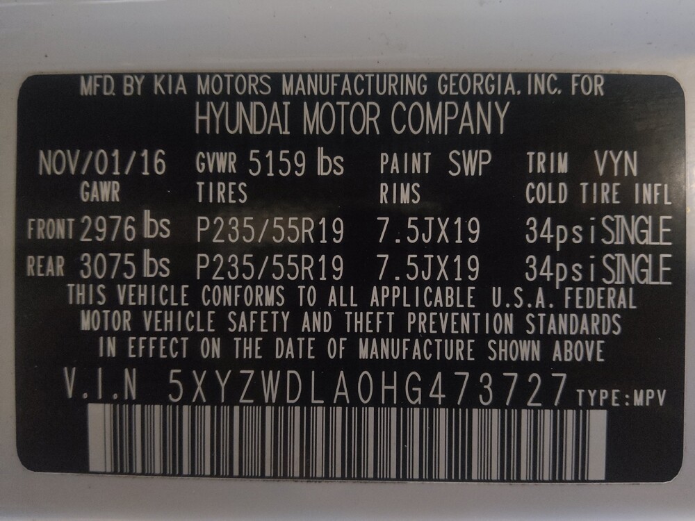 2017 Hyundai Santa Fe in Savannah, GA 31419 - 18091435 33