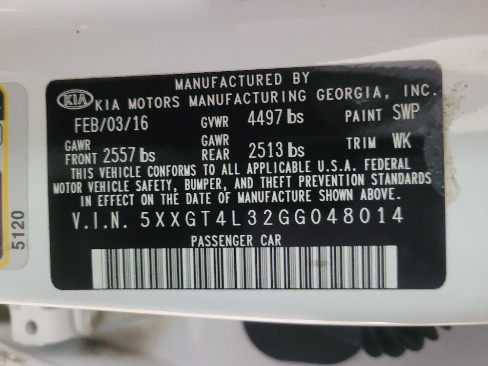 2016 Kia Optima in Union City, GA 30291 - 18091448 33