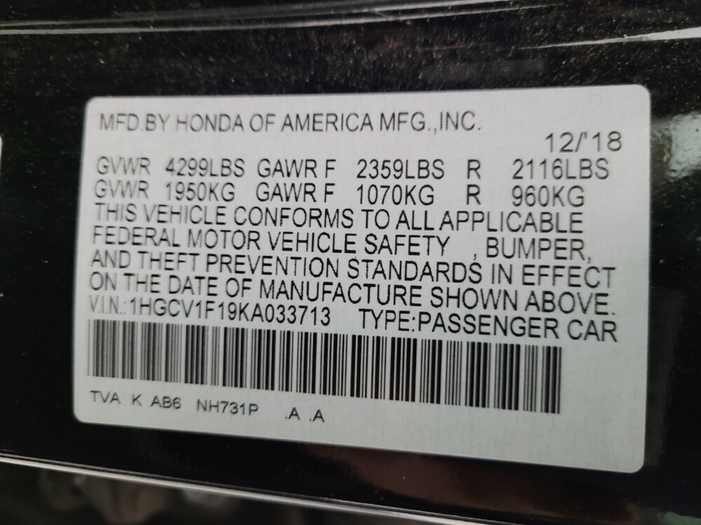 2019 Honda Accord in Tucson, AZ 85705 - 18091457 33