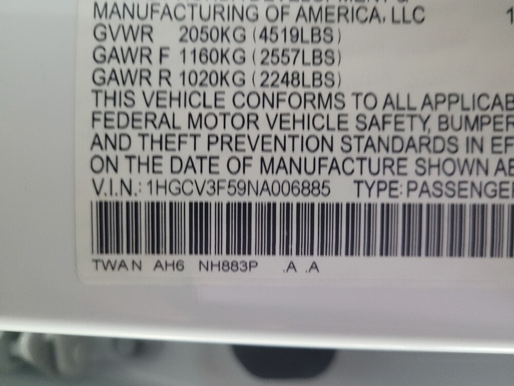 2022 Honda Accord in Stone Mountain, GA 30083 - 18091543 33