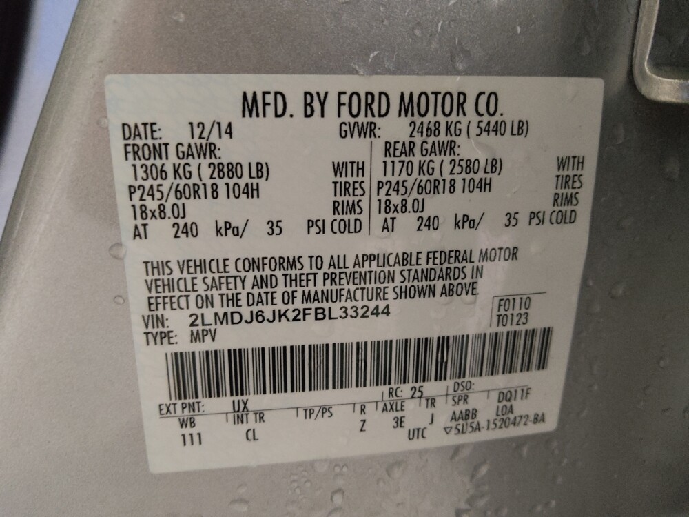 2015 Lincoln MKX in Conyers, GA 30094 - 18091547 33