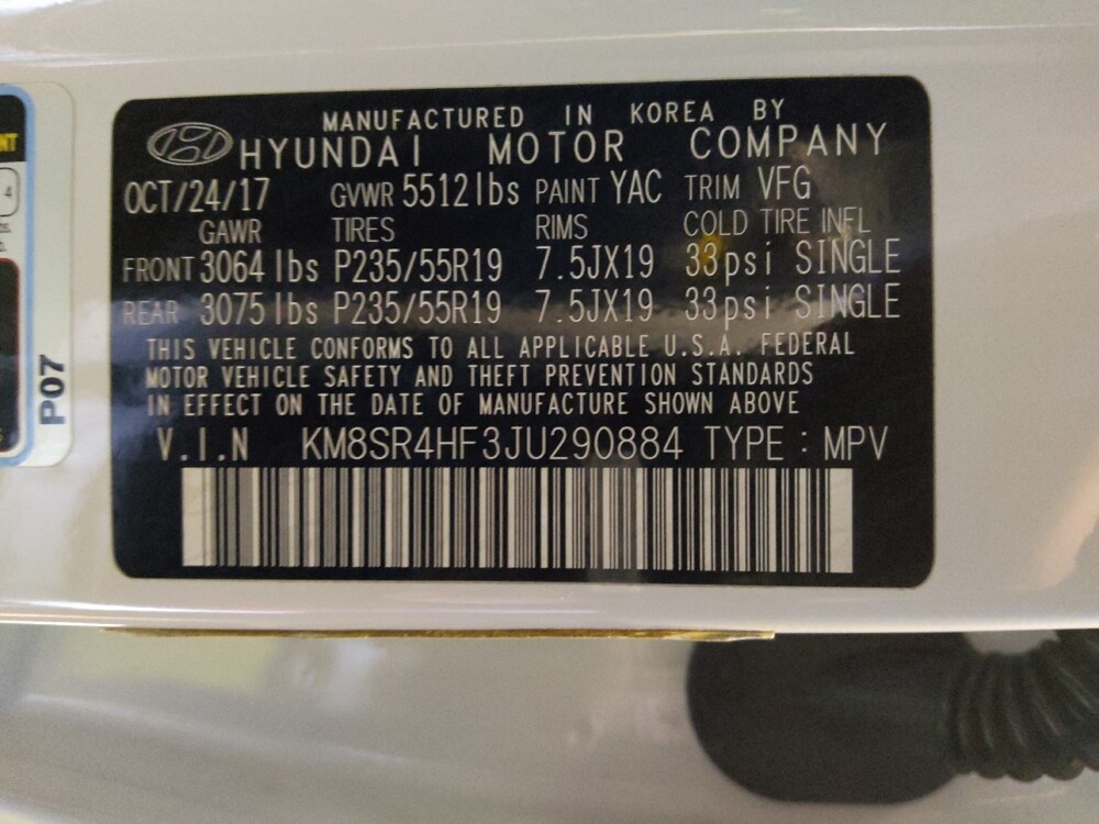 2018 Hyundai Santa Fe in Tucson, AZ 85705 - 18091573 33