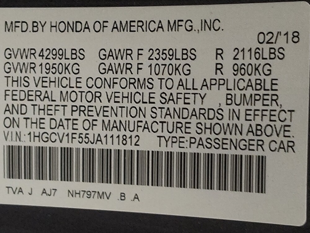 2018 Honda Accord in Fort Myers, FL 33907 - 18091577 33