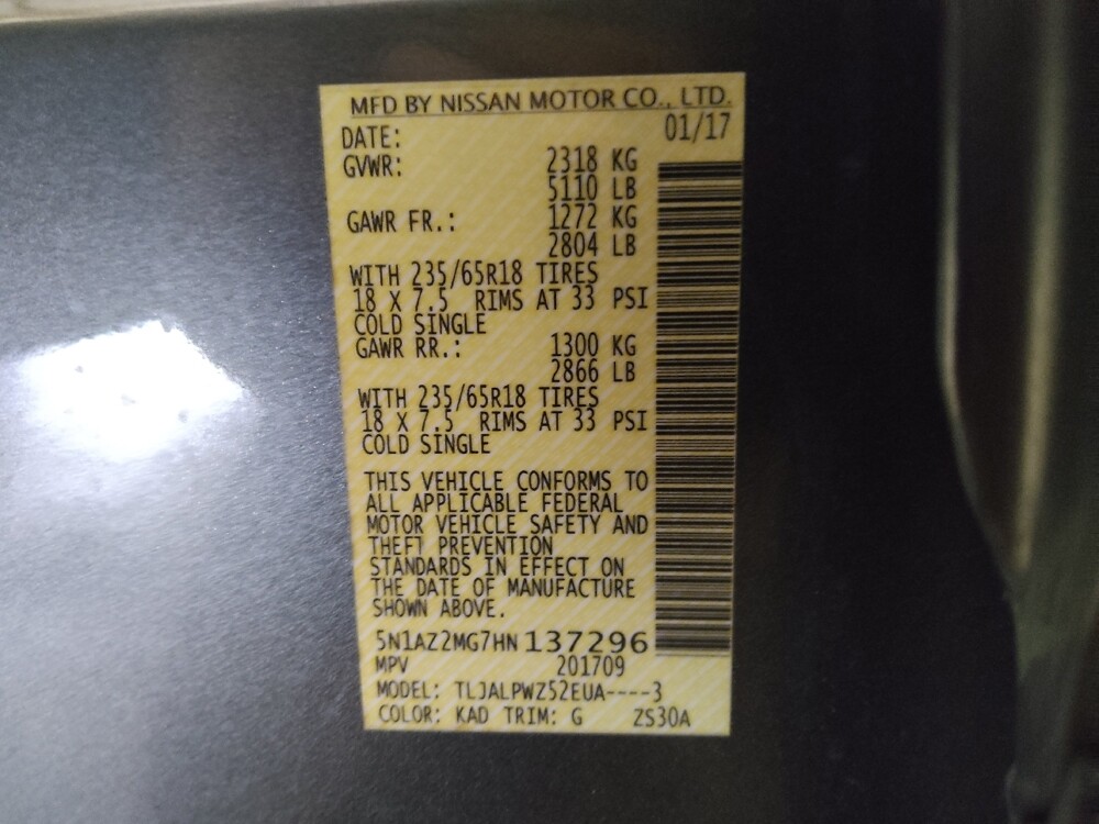 2017 Nissan Murano in Savannah, GA 31419 - 18091600 33