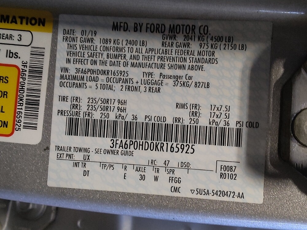 2019 Ford Fusion in Orlando, FL 32808 - 18091604 33