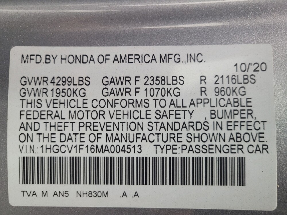2021 Honda Accord in Antioch, TN 37013 - 18091746 33