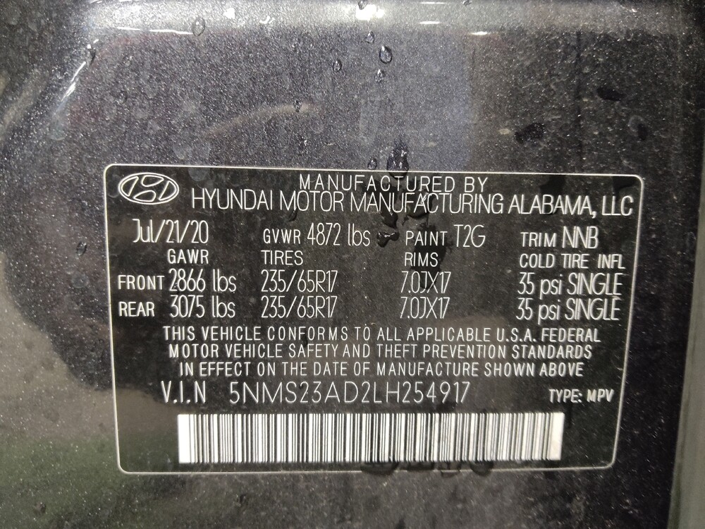 2020 Hyundai Santa Fe in Tampa, FL 33619 - 18091762 33