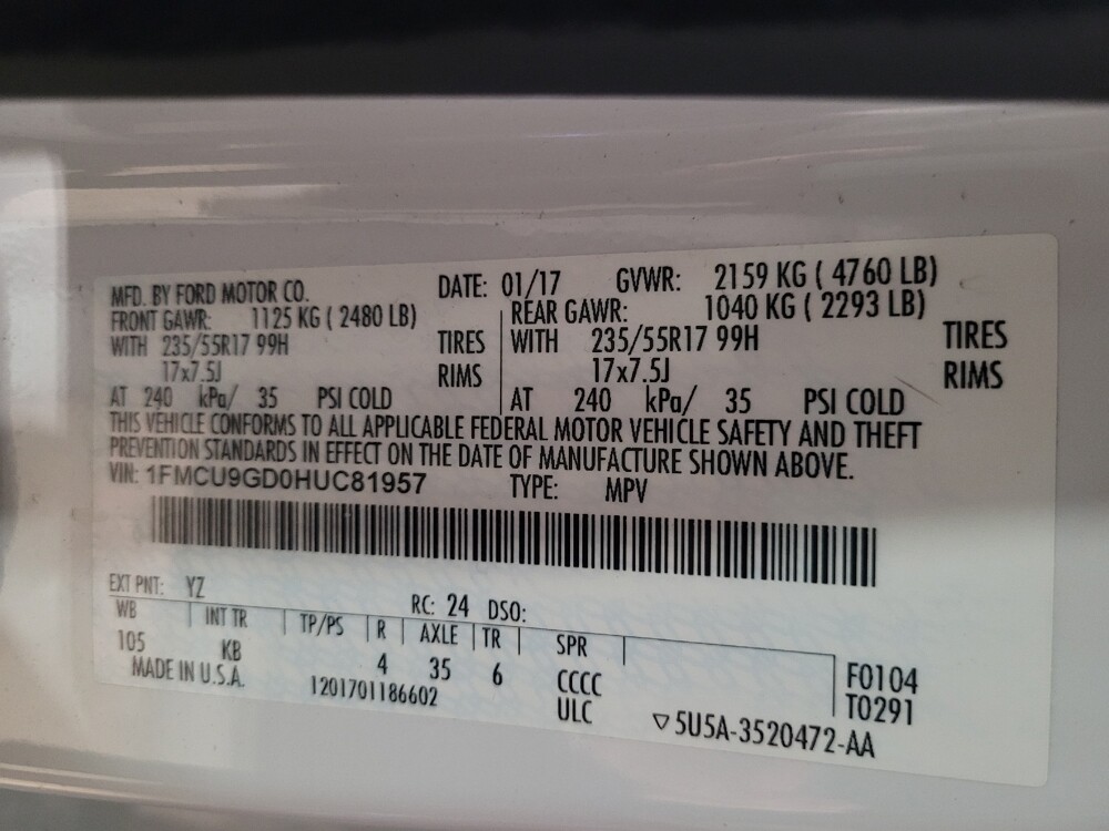 2017 Ford Escape in Pensacola, FL 32505 - 18091773 33