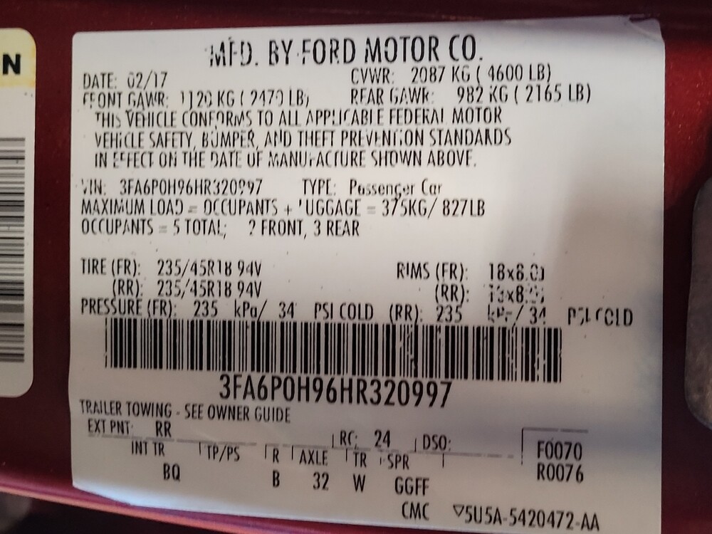 2017 Ford Fusion in Hialeah, FL 33014 - 18091792 33