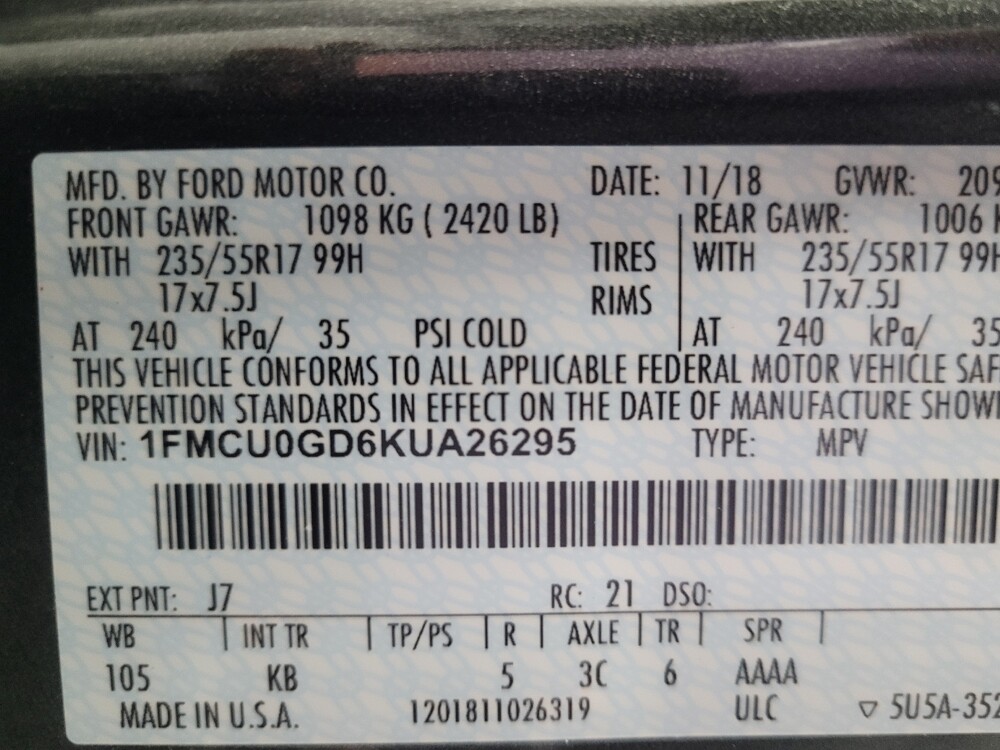 2019 Ford Escape in Conyers, GA 30094 - 18091826 33